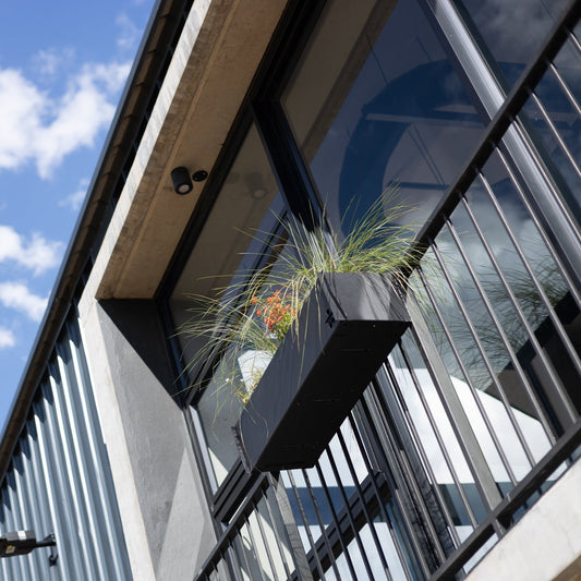 Custom steel railing box planter for Rockfields Village, Centurion