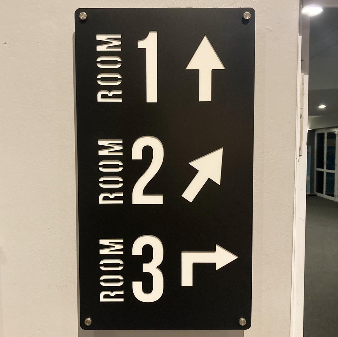 Custom steel wayfinding signage for The Station Urban Event Space, Durban