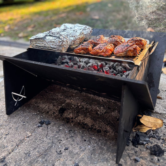 Fire Pit Mobile Pro Combo, aluminium fire pit styled in a South African home